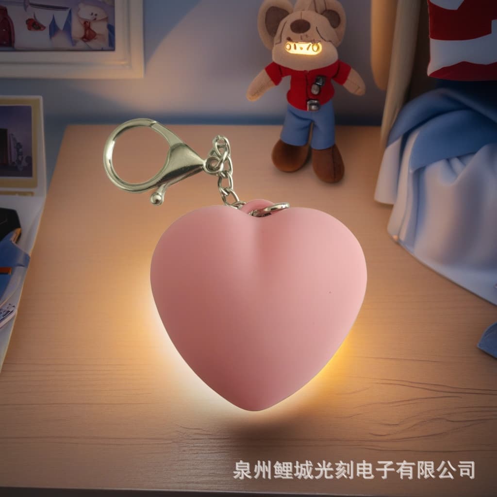 Touch-sensitive night light for bags, keychains, couple gifts, performance atmosphere lights, Christmas tree ornaments, heart-shaped touch lights