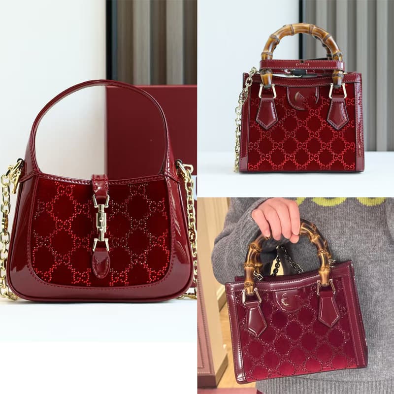 2026 Spring and Summer G Home high-end and high-quality retro bamboo bag portable tote fashionable and high-end chain shoulder bag