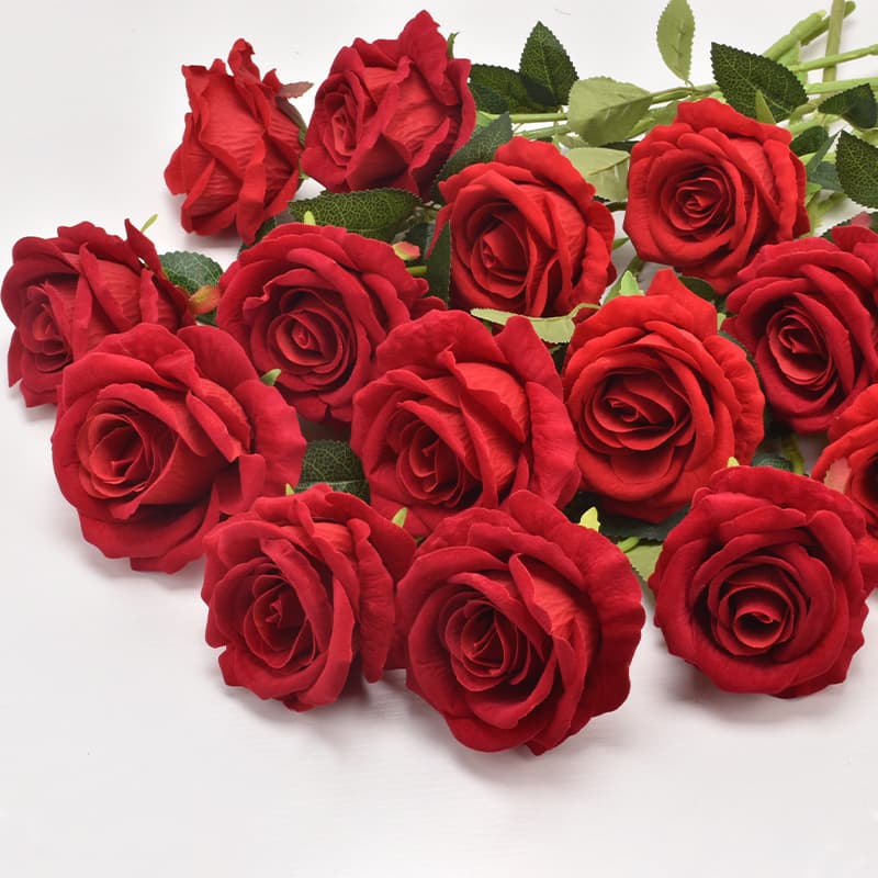 Cross-border Best-selling Rose Pearl Rose Home Hotel Wedding Valentine's Day Rose Wall Decoration Silk Flower Artificial Flower