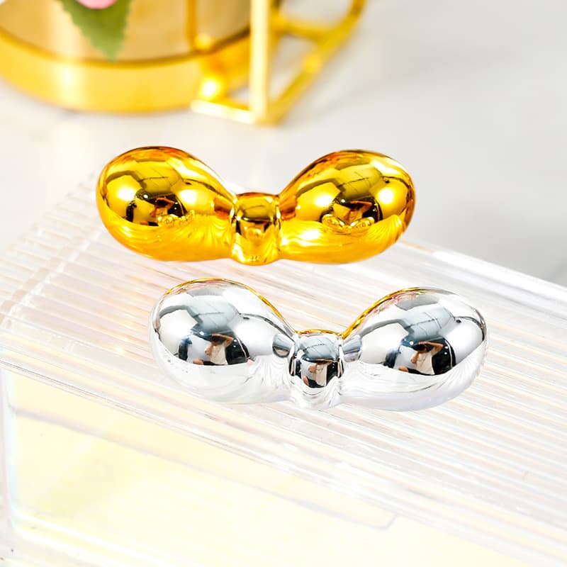Simulation Bow Plastic Accessories Electroplated Bow Tie Tissue Box Fruit Plate Jewelry Box Storage Box Accessories Cup Decoration