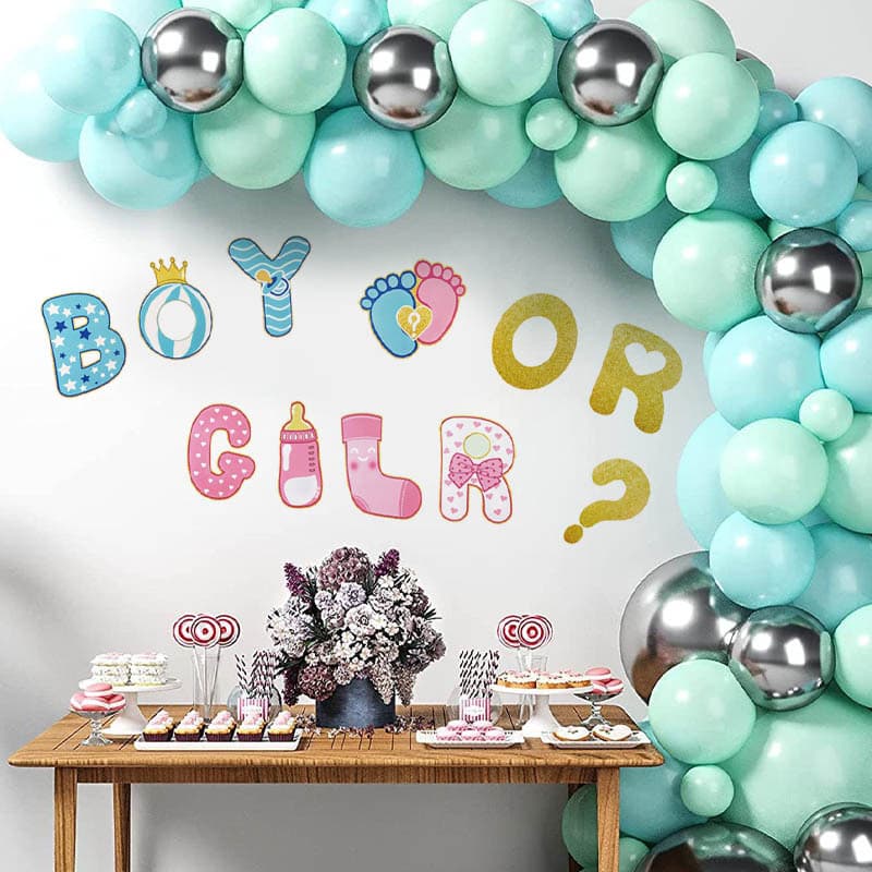 Cross-Border Boy or Girl Coming Soon Wall Decal Gender Reveal Baby Shower Arch Decoration Sign Sticker Self-Adhesive