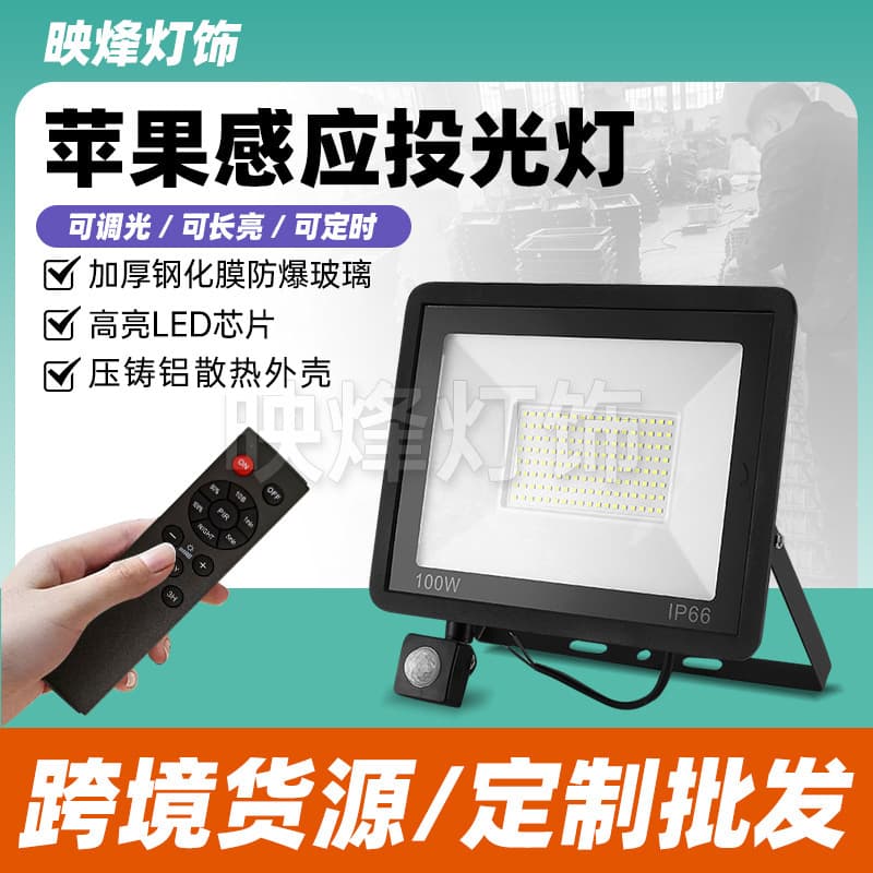 50w Led Sensor Shaped Outdoor Waterproof Garden Corridor Light Body Induction Floodlight Decorative Lighting