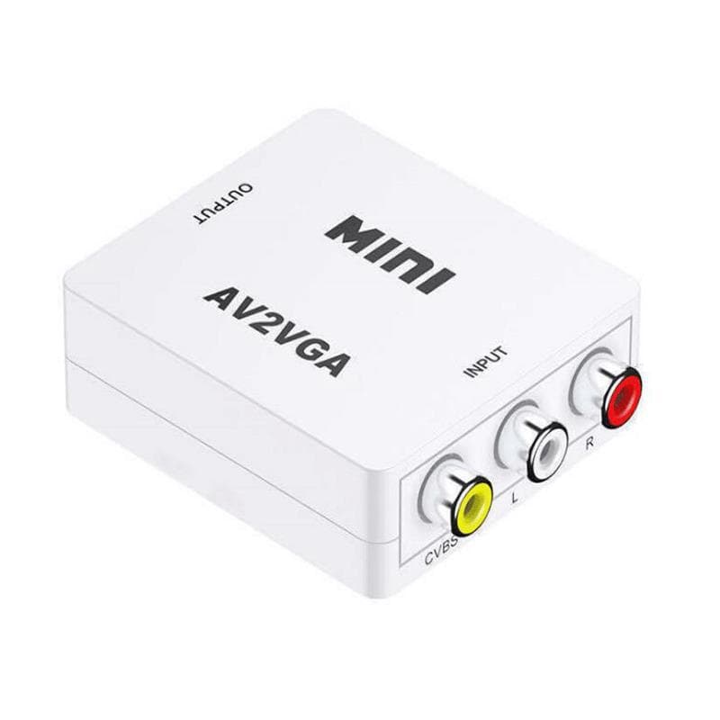 AV to VGA HD Video Converter AV2VGA Set-Top Box to TV Projector AV TO VGA 1080P