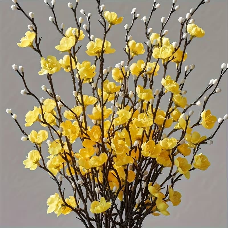 Cross-border foreign trade supply European and American new AliExpress popular long-stem plum blossom simulation home decoration