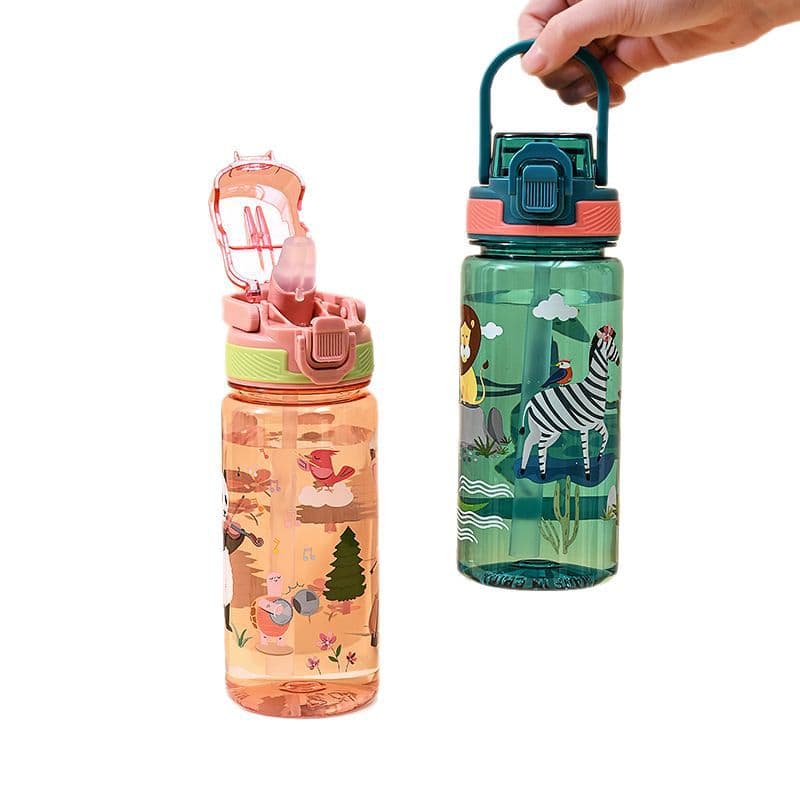 New Cross-Border High-Aesthetic Straw Cup Portable Tumbler for Adults, School Water Bottle for Girls, Kids Cup