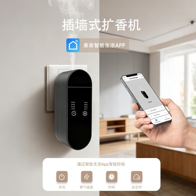 Cross-Border Dual-Fluid Aroma Diffuser, Hotel Wall-Mounted Essential Oil Diffuser, Tuya Smart App Home Timer Fragrance Sprayer