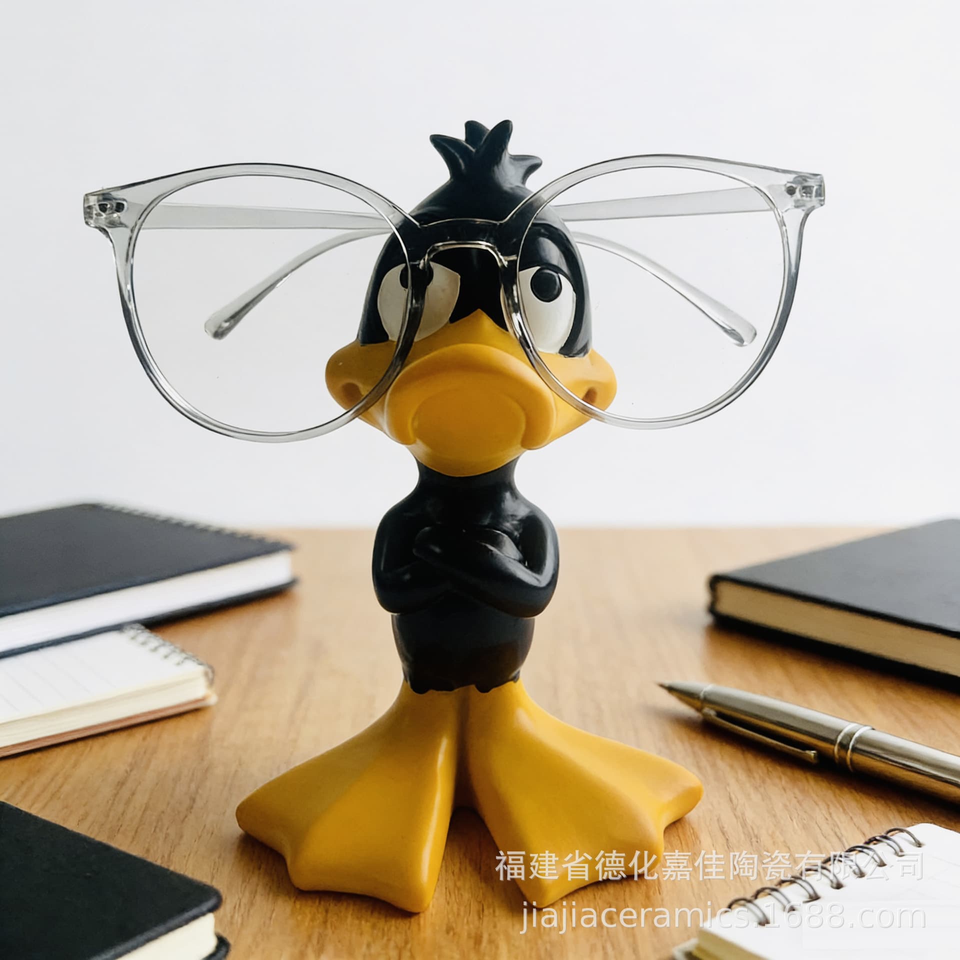 Creative Cartoon Cool Duck Eyeglass Stand, Cute Animal Shaped Desktop Decoration Ornament, Eyeglass Holder Creative Storage Rack