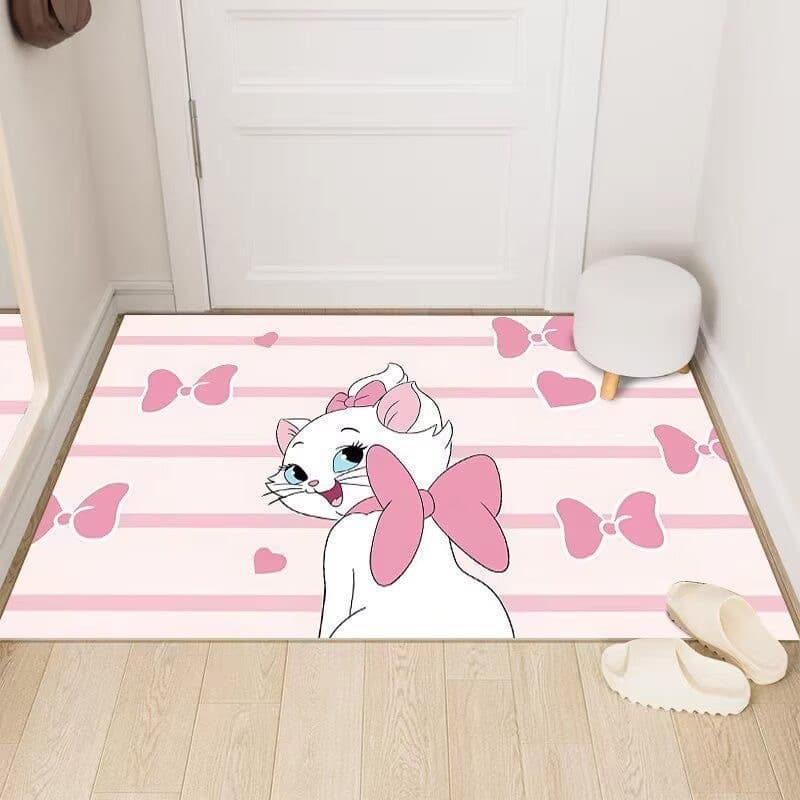 Cute Cat Bathroom Mat, Cuttable Diatom Mud Water-Absorbing Non-Slip Mat, Stain-Resistant and Easy to Clean, In Stock for Bathroom Use