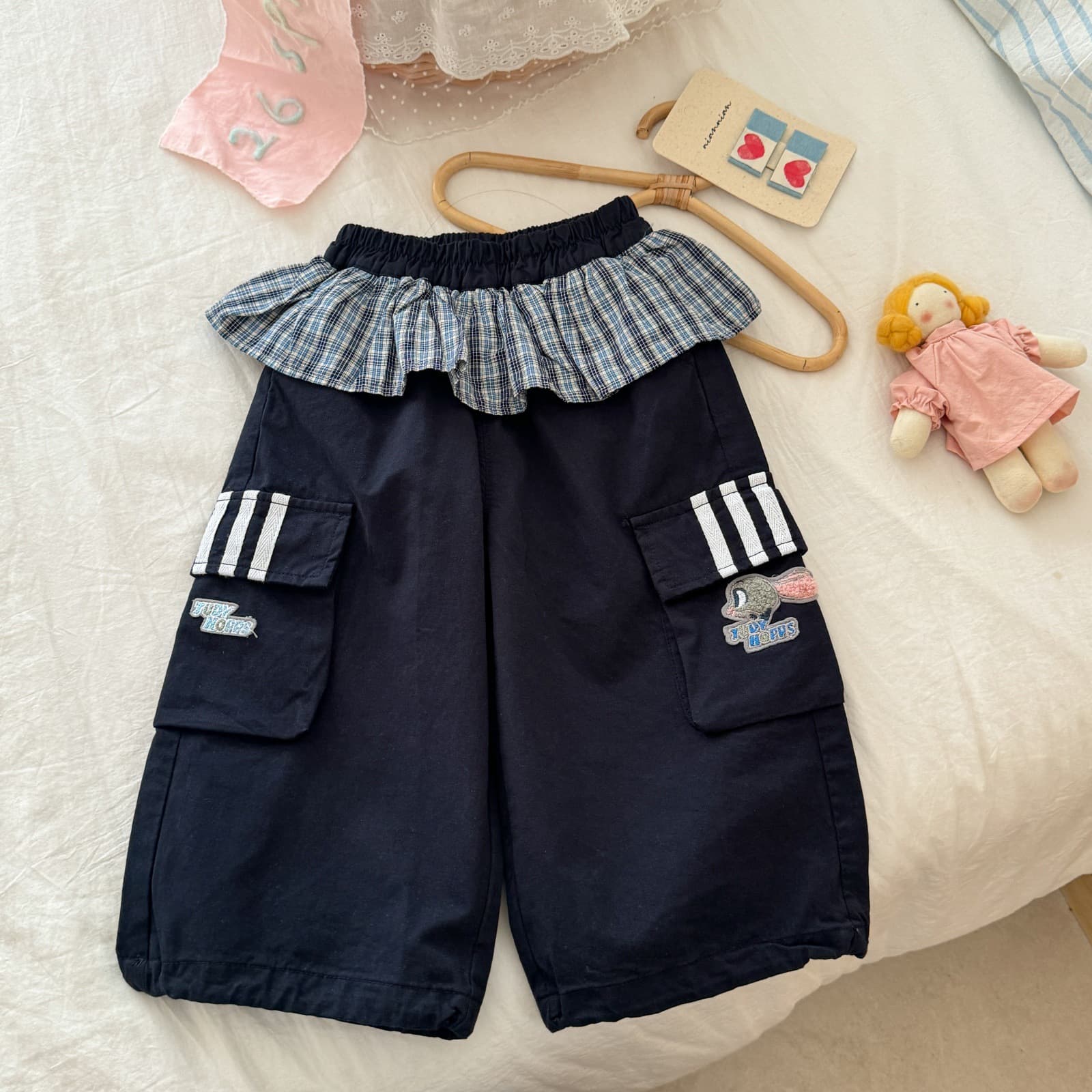 Girls' Pants Spring New Fashionable Baby Casual Pants, Spring Autumn Diaper Pants, Children's Straight Wide Leg Pants