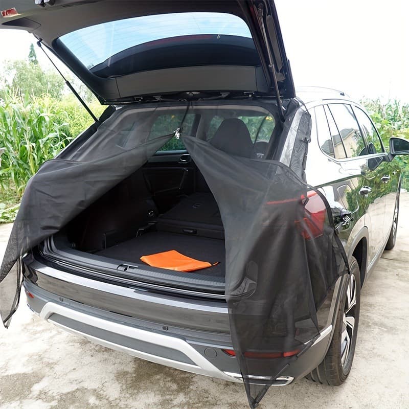 Car tailgate anti-mosquito sunshade screen window car anti-mosquito curtain car trunk ventilated wind sunscreen mesh