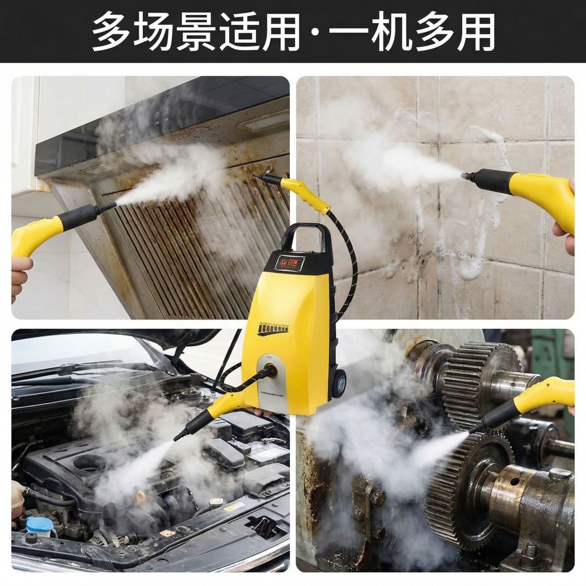High Temperature High Pressure Steam Cleaner Car Interior Cleaning Ozone Integrated Machine Home Use Multifunctional Industrial Grade Steam