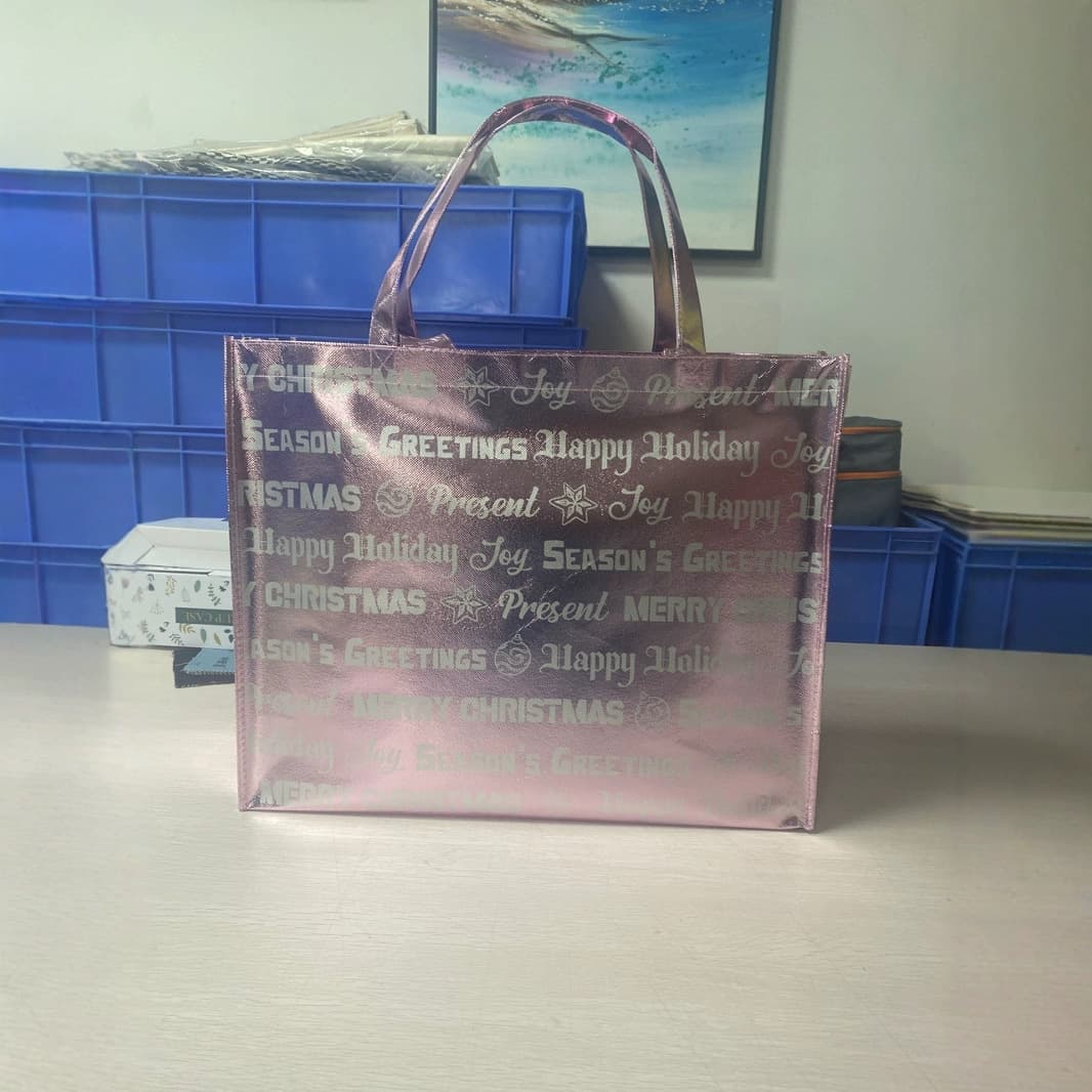 New Black and White Lettering Minimalist Portable Shopping Bags, Large Capacity for Outdoor Travel and Storage, Wholesale