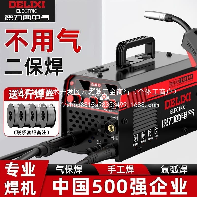 Delixi Gasless MIG Welder Integrated Welder TIG Welder Stainless Steel Household Gas Shielded Wholesale