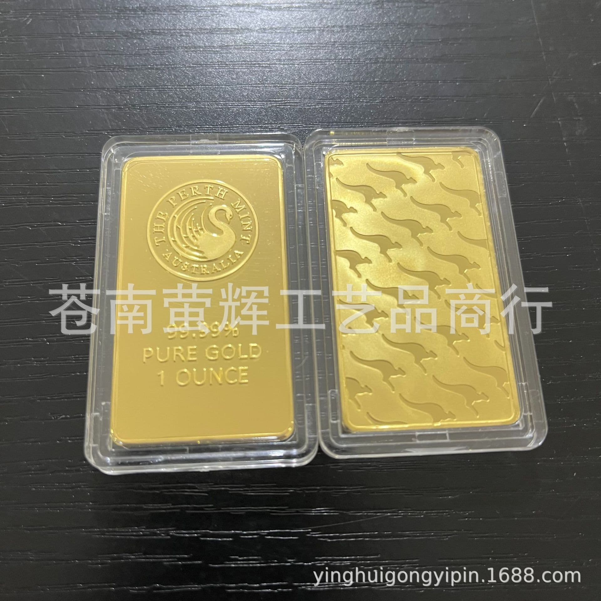 Perth Style 1 oz Gold Bar Souvenir 99.99 Pure Gold Craft Bar Collectible Display Ornament