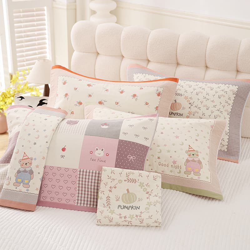 High-Density Fine Yarn Pillow Cover for Children, Cute and Suitable for Home Use, Soft and Comfortable, Sweat-Absorbent, Suitable for All Seasons