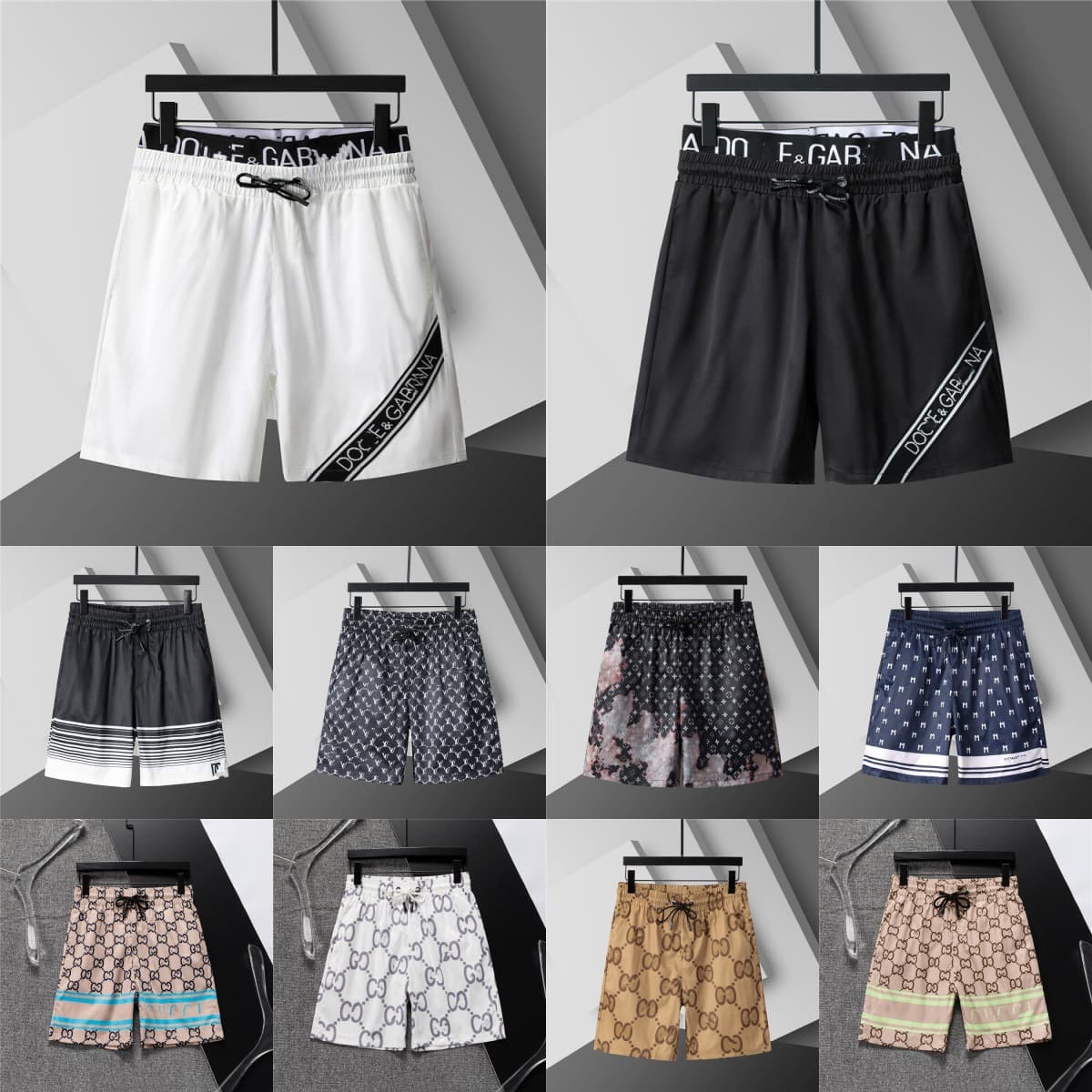 Correct Version" Cross-Border Quick-Dry Beach Shorts, Popular in Europe and America, with Inner Mesh, Swimming Trunks, New Summer Style for Men