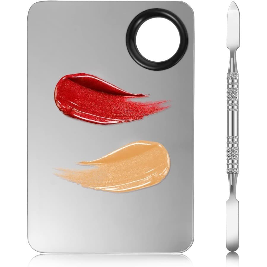 Stainless Steel Makeup Foundation Mixing Palette Set Beauty Tool Powder Liquid Blending Dish for Cosmetics And Beauty