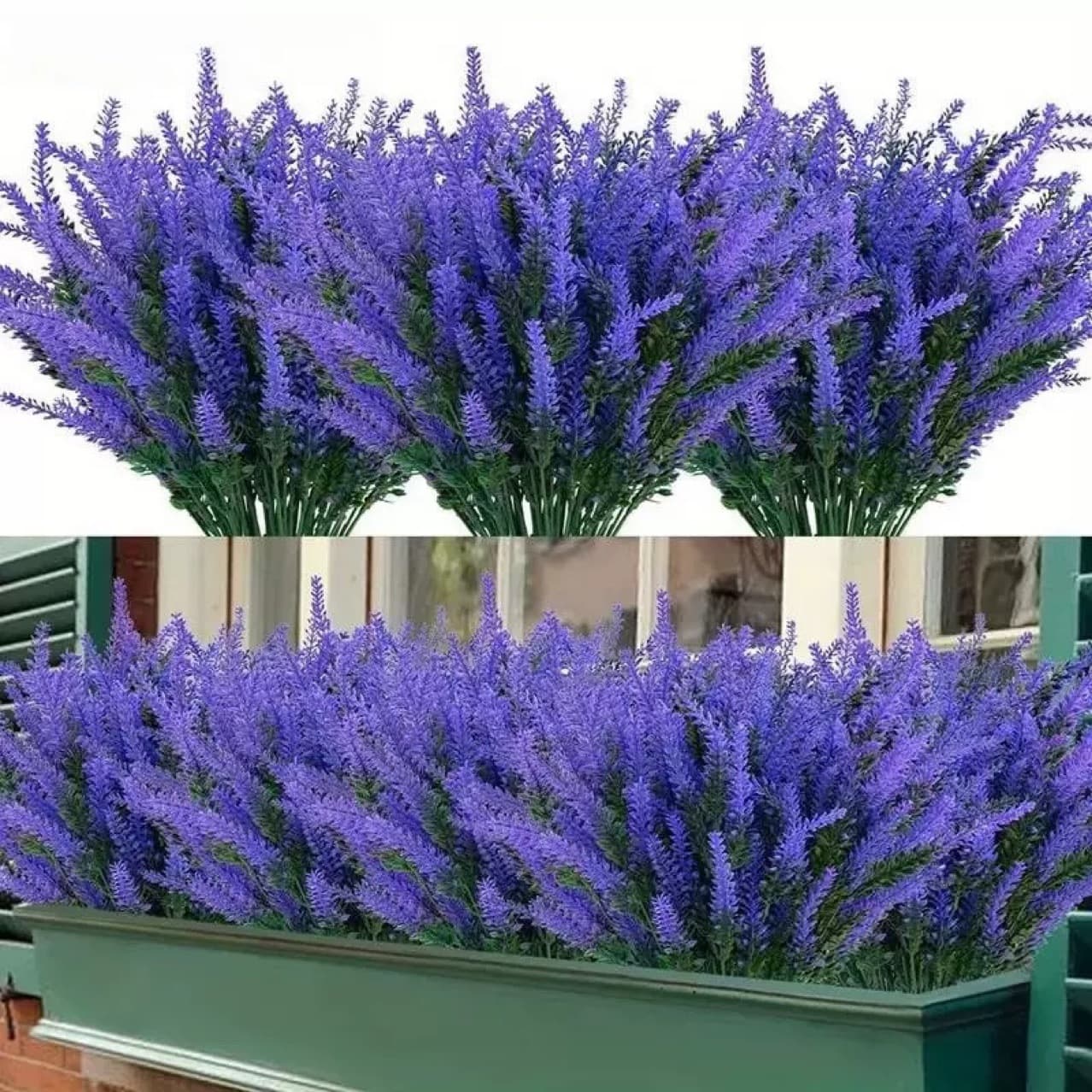 Amazonian 5-forked lavender artificial lavender wheat ear outdoor plastic flower plant potted lavender flowers