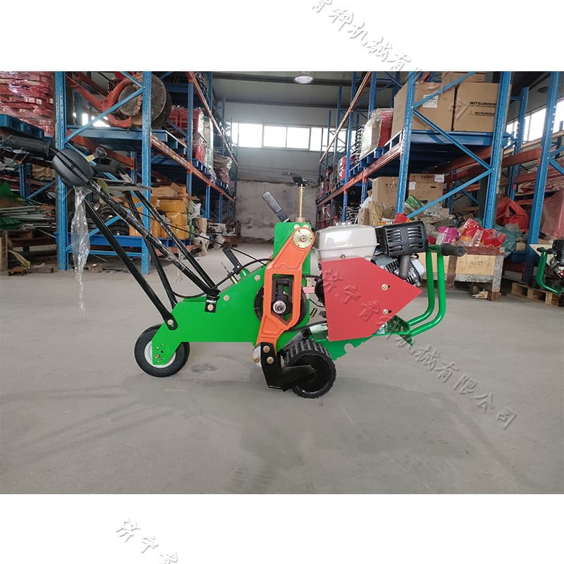 Hand-pushed gasoline-powered turf cutter, Manila grass cutter, adjustable cutting width digging machine
