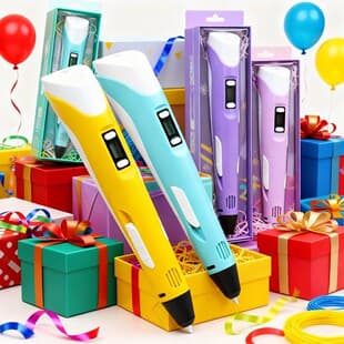 Cross-Border Hot Selling 3D Printing Pen 3D Graffiti Drawing Pen Creative DIY Children's Toy Stationery 3dpen Color Painting
