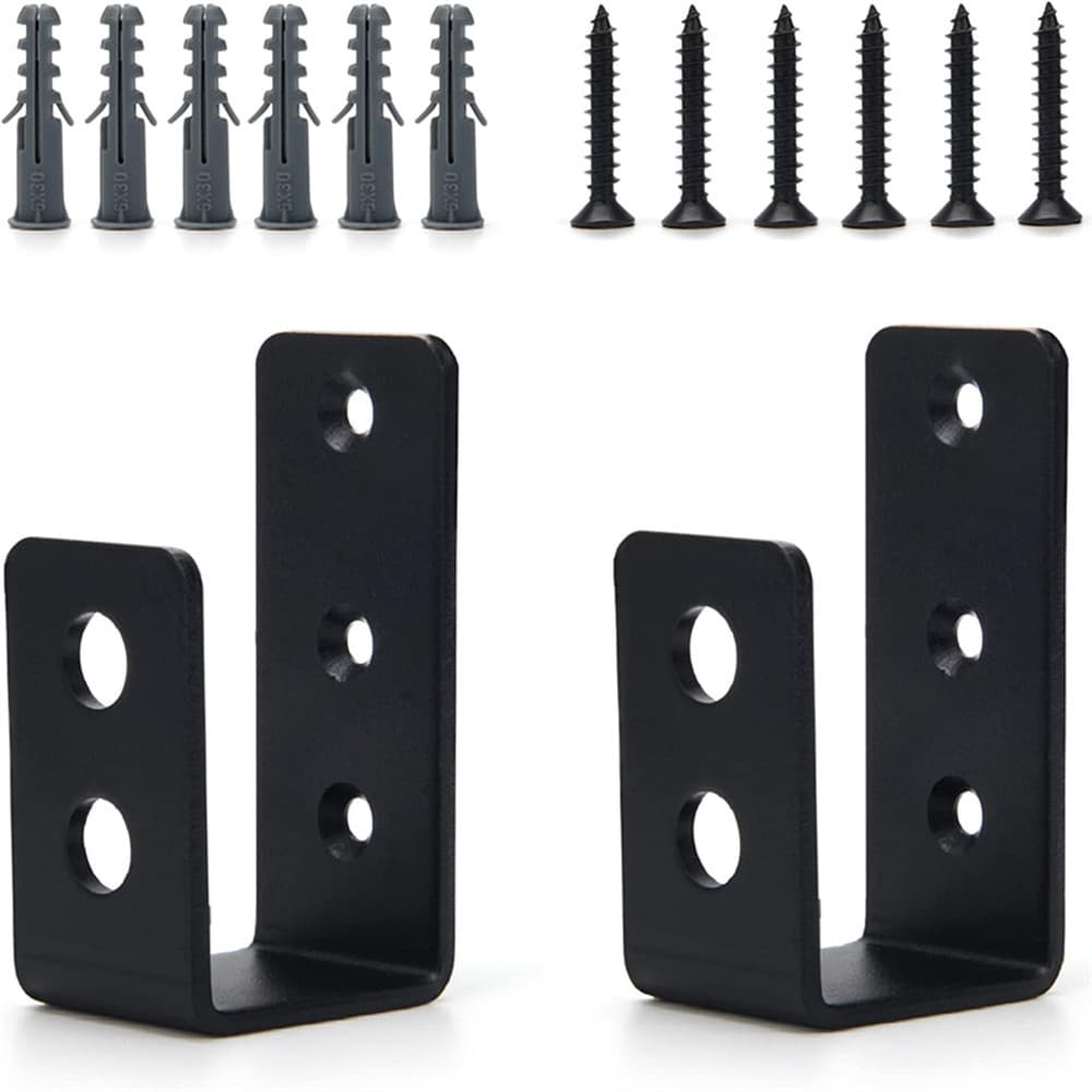 Heavy-duty wall-mounted latch bolt bracket DIY open gate barrier iron frame tile hook U-shaped bracket