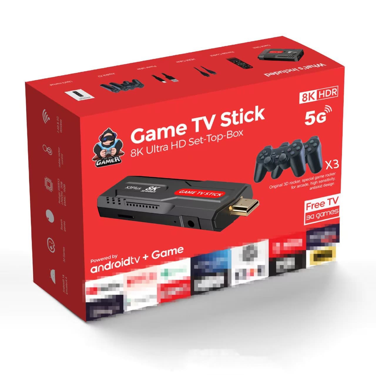Cross-border x3plus Wireless 2.4G Game Console 4K HD TV Game Console Y5 Arcade 3D King of Fighters Street Fighter PS
