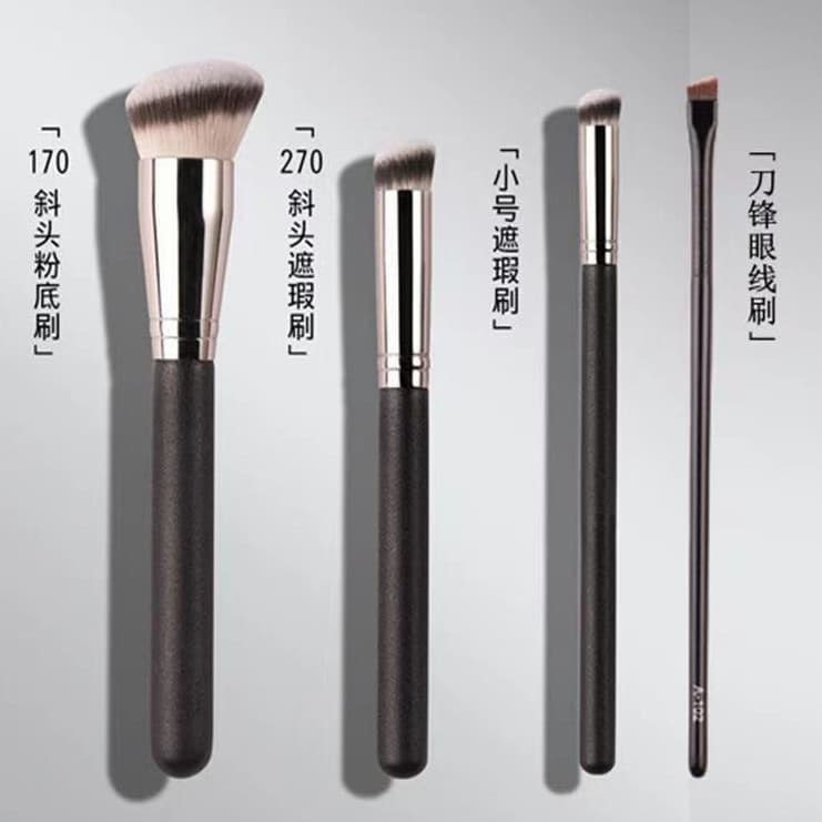 Soft Wool Makeup Brush Single Piece Flat Head Double Layer Foundation Powder Brush Professional Beauty Tool for Blush Application
