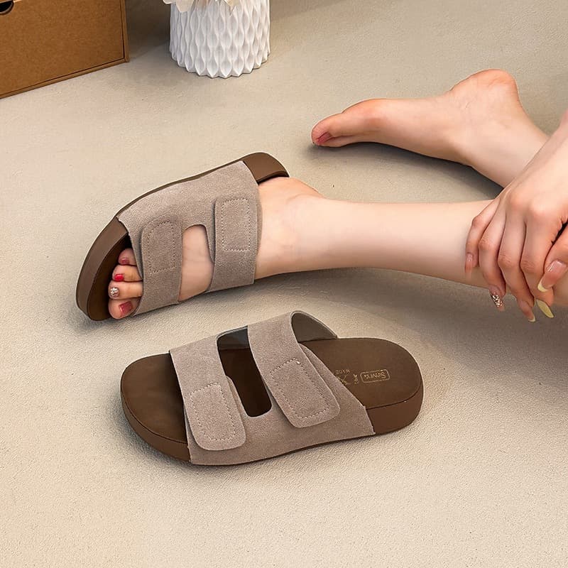 Birkenstock 2026 Unisex Casual Soft Sole Sandals with Velcro, Thick Bottom Beach Sandals, New Retro Style for Women