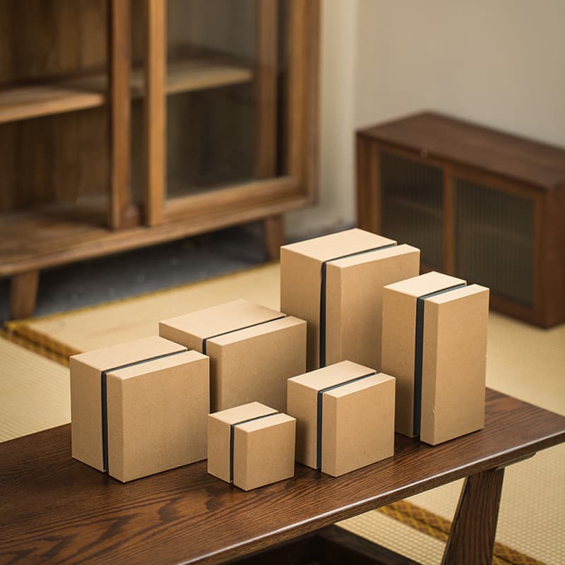 Ceramic kraft paper box tea cup mug packaging box teapot tea set gift box rectangular empty box wholesale