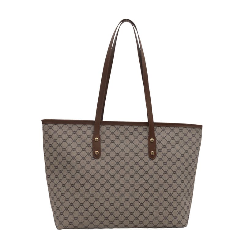 Vintage Fashion Large Capacity Shoulder Bag for Women 2025 New Premium Simple Versatile Commuter Tote Bag with Inner Pouch