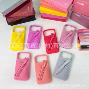 Cross-border Hailey Lip Gloss Compatible Lipstick Holder iPhone 17 Apple Series Phone Case 14/15/16 Pro Max Silicone