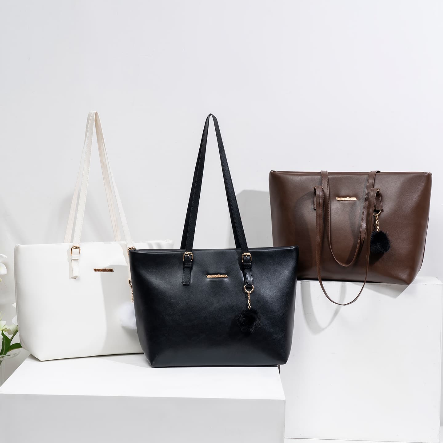 Women's New Fashion Handbag, European and American Style Tote Bag for Commuting, Large Capacity Vintage Shoulder Bag