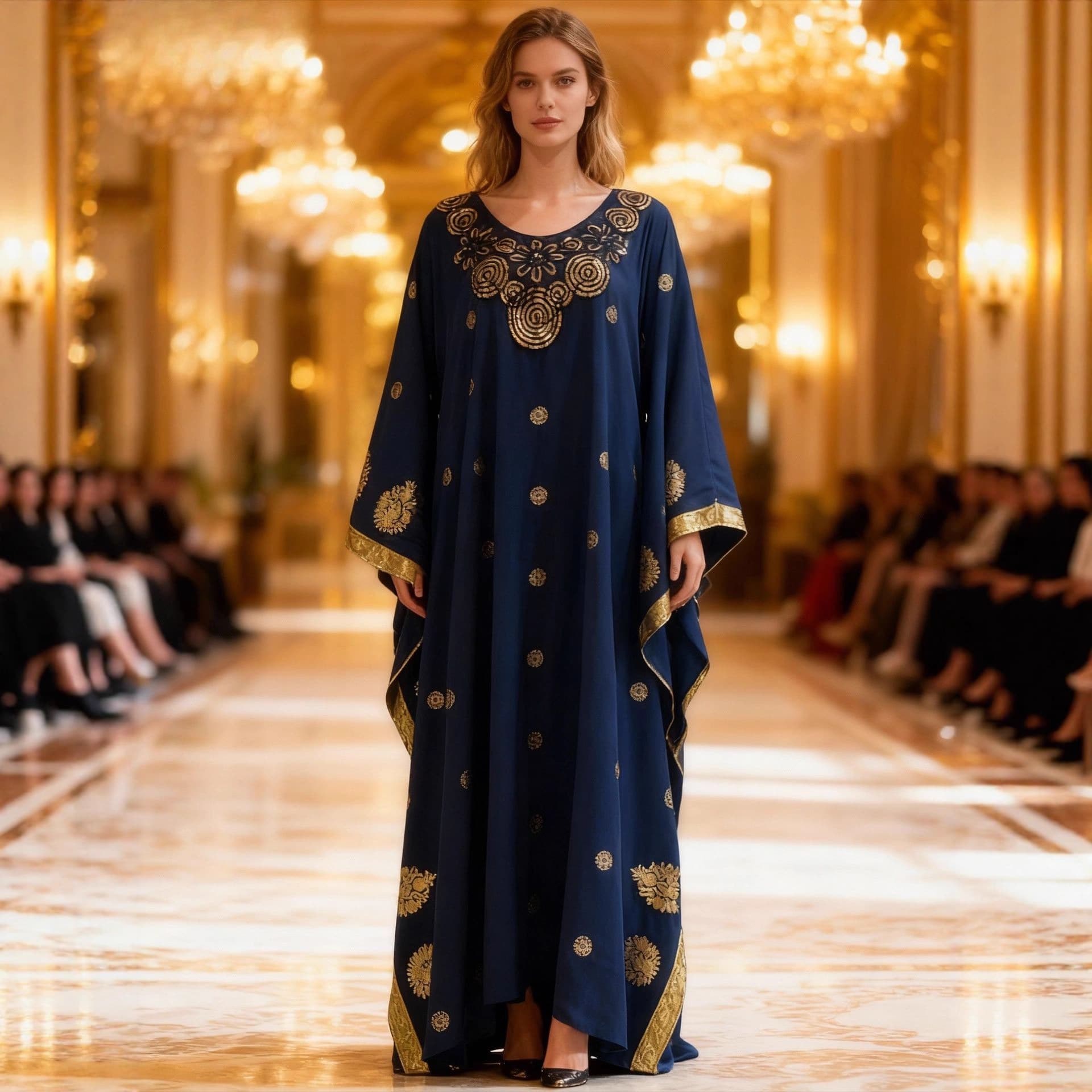 Africa Middle East Cross-border Plus Size Women's Clothing eBay Europe America Export Dress Embroidered Lace Muslim Robe