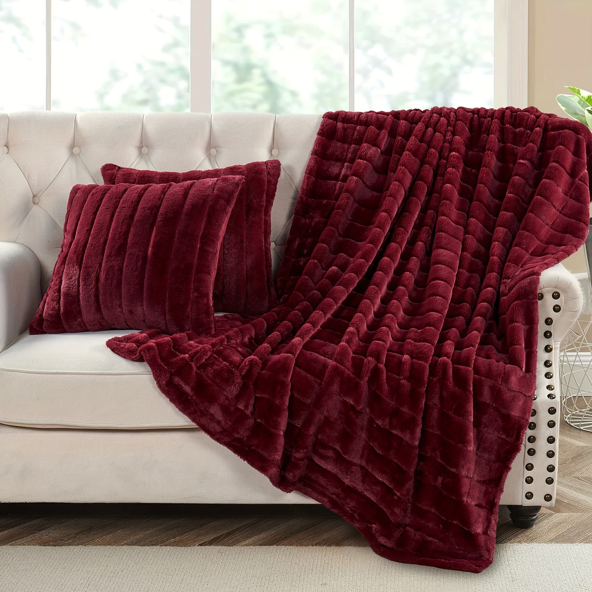 3 piece Soft Blanket Set 3 piece Blanket And Cushion Cushion