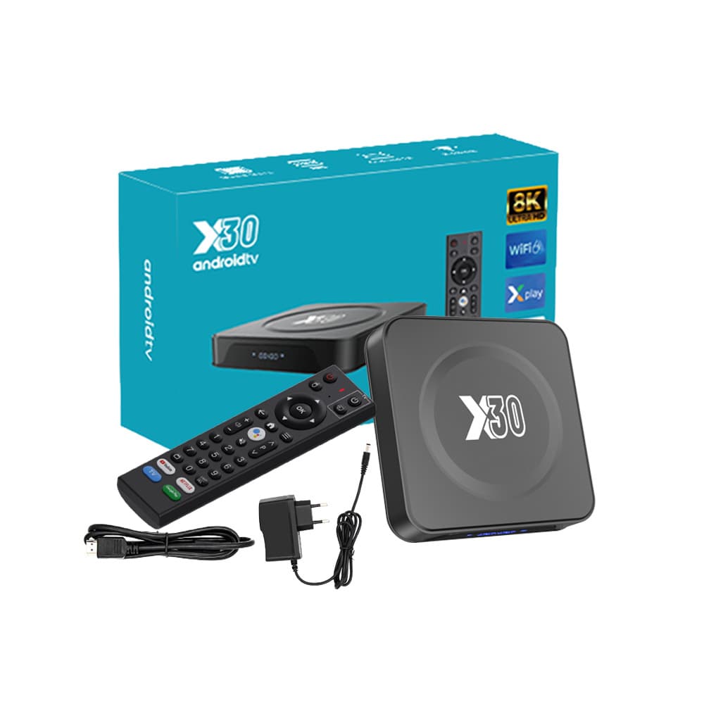 New X30 Android 12 WiFi6 4K TV Box for Overseas Market, Bluetooth 5.0 TV Box