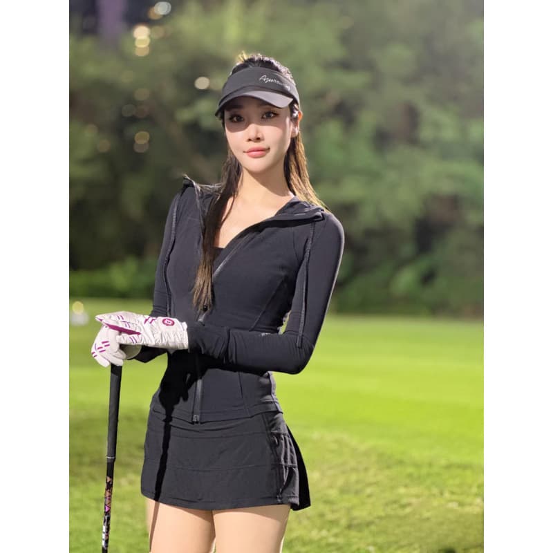 Original Lulu Pace Rival Three-Pleated Skirt, Sports Tennis Skirt, Fitness Mini Skirt, Women's Summer Anti-Exposure, Lined