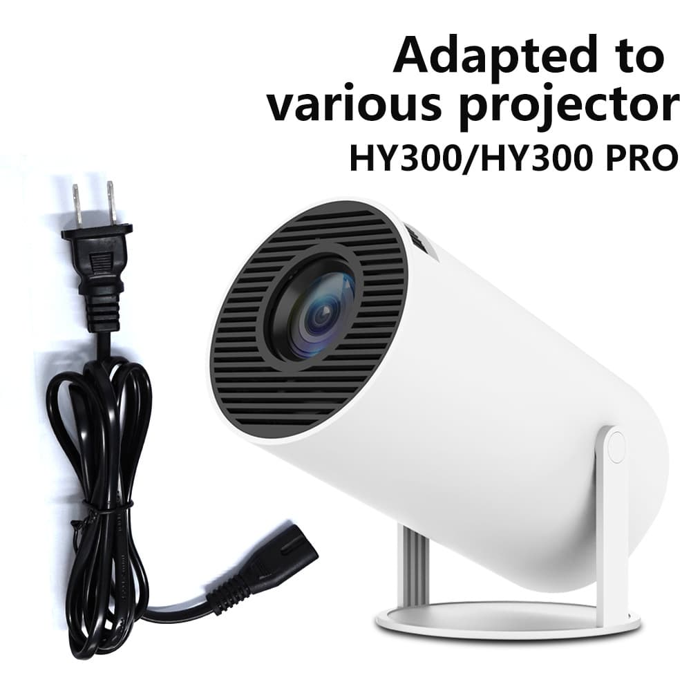 Cross-border Projector HY300Pro HY320 HY320MiNi Power Cord EU/US Plug