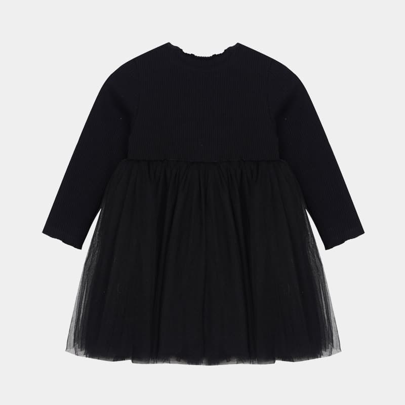 Ruffle Mesh Dress for Baby Girls Fashionable Autumn Style 6-12 Months 1-2-3 Years