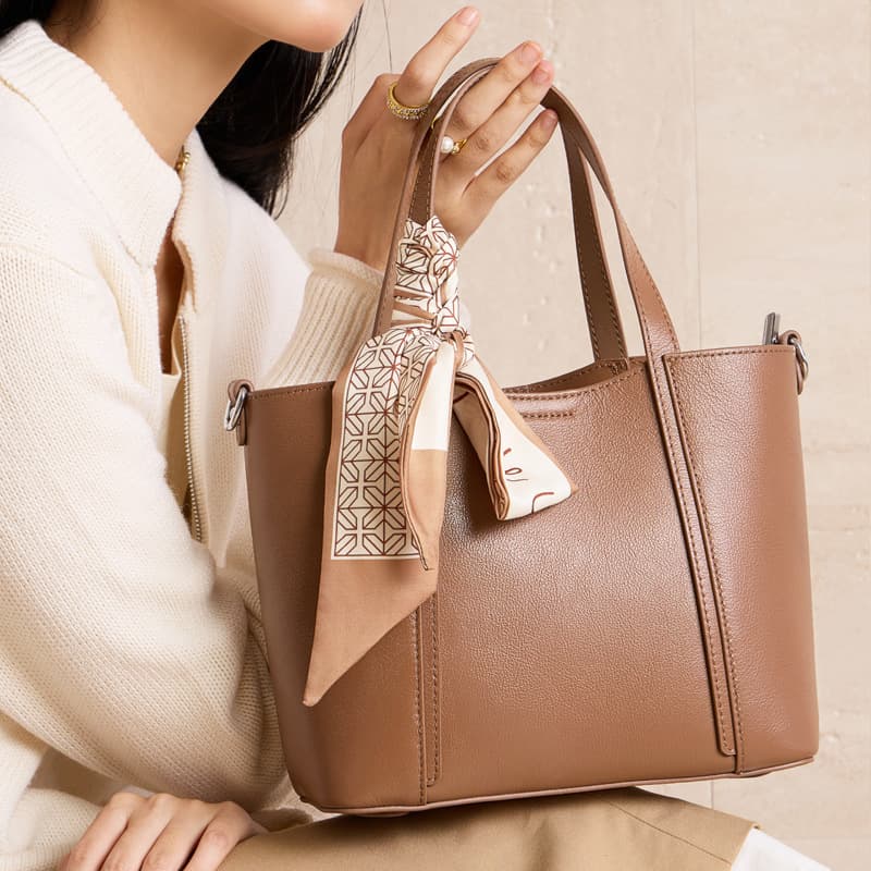 2025 New Genuine Leather Women's Bag Fashion High-End Tote Bag Handbag Commuter Women's Shoulder Crossbody Bag