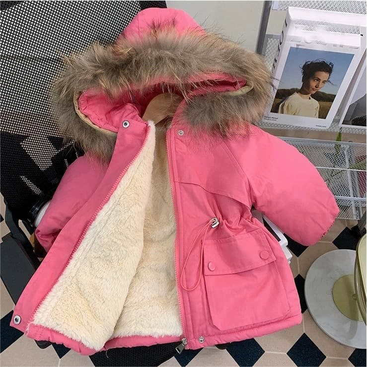 Girls' Winter Coat Thickened Cotton Puffer Jacket 2026 New Style Kids' Cotton Padded Outerwear