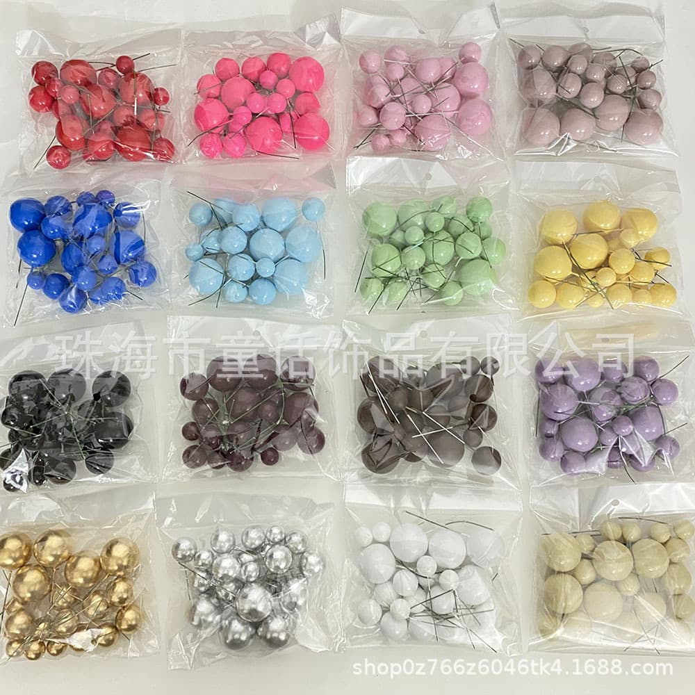 Cake Faux Ball Birthday Cake Glitter Decorative Ball Plugin: Gold Ball, Purple-Green, Black-Brown, Royal Blue, Rose Red