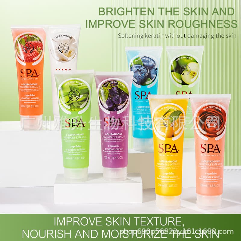 Cross-border Hot Selling SPA Body Scrub Exfoliating Deep Cleansing Smooth Skin Fruit Fragrance Scrub