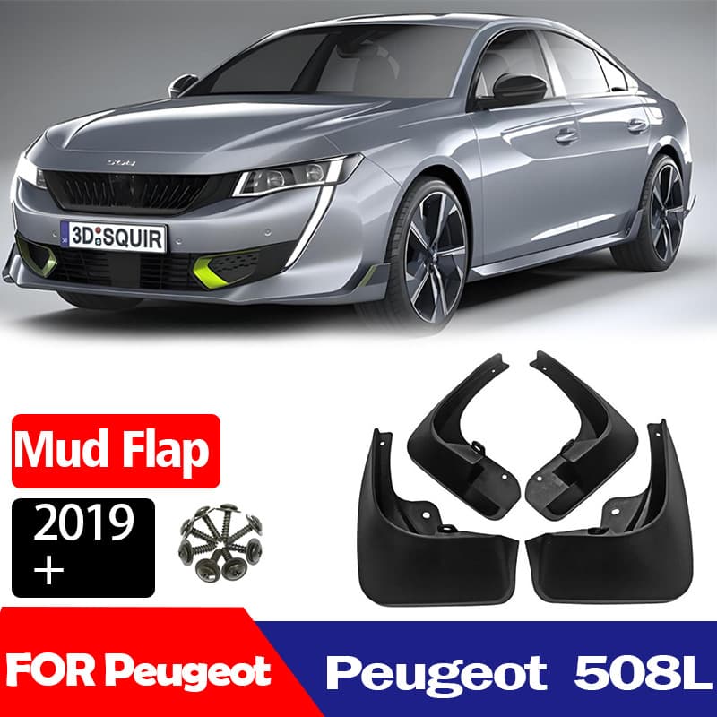 For Peugeot 508 Mud Flaps Peugeot 508L Tire Splash Guards Fender Liners 2019+