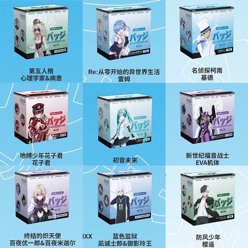 Personal Pool Anime 58mm Badge Hanako-kun Kidd Bungo Stray Dogs Zhao Lusi Bailu Badge 6 Pieces Per Box