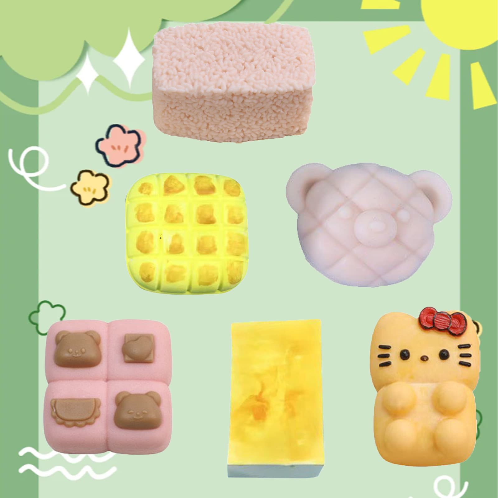 Rectangular Rice Ball Mold DIY Soap Baking Cake Mold Candle Gypsum Silicone Mold