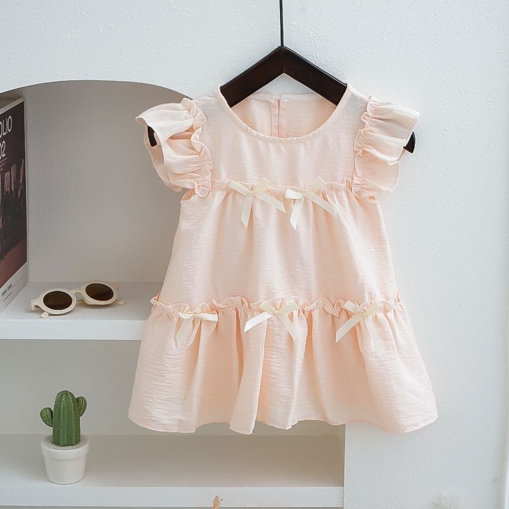 Girls Summer Dress 0-3 Years Baby Princess Dress Cotton Thin Short Sleeveless Dress for Little Girls