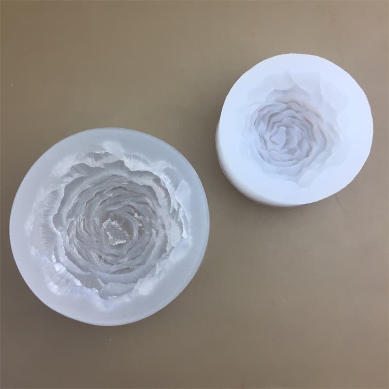 Large Medium Small Peony Flower Silicone Mold Ice Cream Chocolate Mousse Cake Gypsum Candle Drip Gel Soap Mold Baking Tool