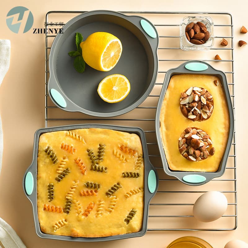 High Temperature Resistant Silicone Cake Mold Oven Microwave Baking Pan Toast Mold Chiffon Cake Mold