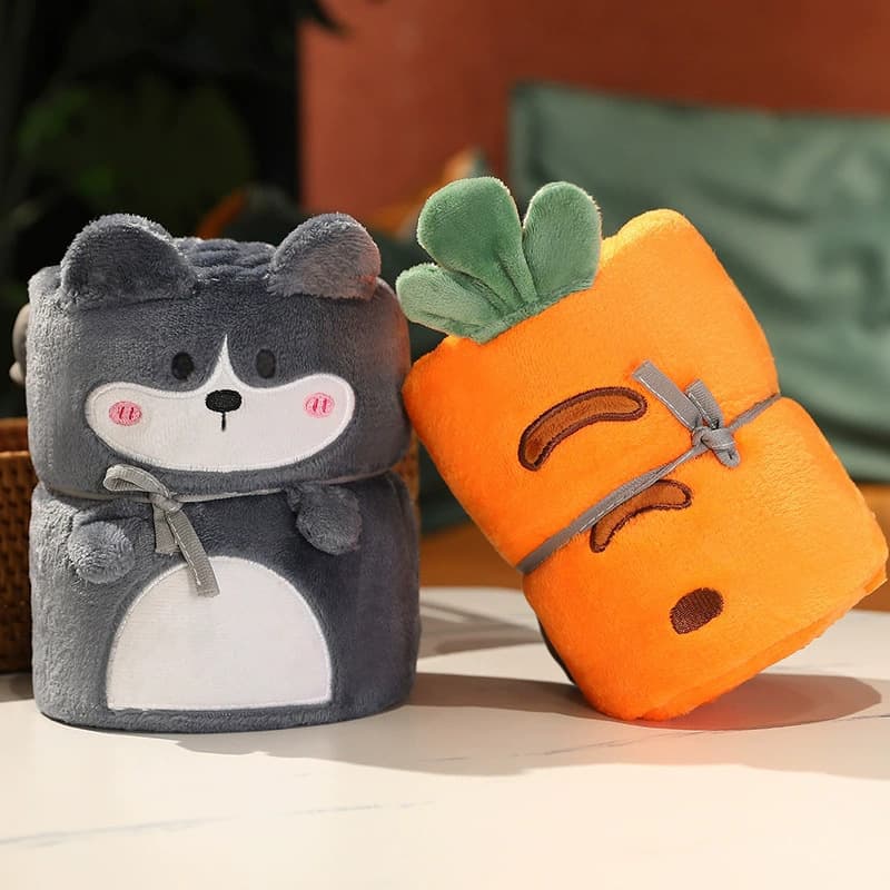 Cartoon Cute Blanket Office Nap Blanket Flannel Blanket Air Conditioning Blanket Sofa Throw Blanket Small Blanket Gift Wholesale