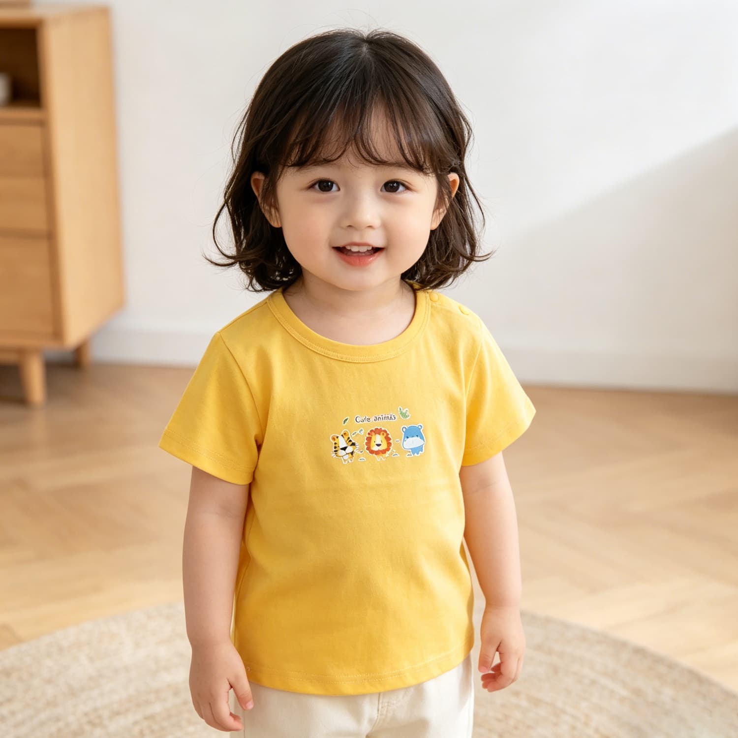 Children's Summer Thin Breathable Short Sleeve T-Shirt for Boys and Girls, Pure Cotton Infant Top Undershirt